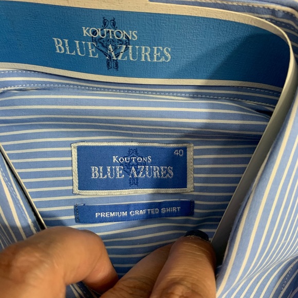 Koutons Blue Azures Long Sleeve Button Down - Picture 3 of 5